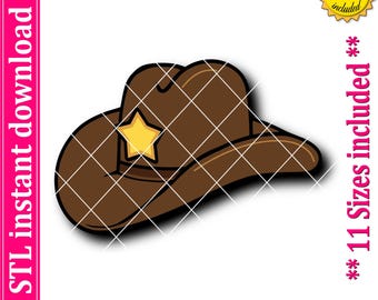 Cowboy Hat Cookie Cutter STL File Instant Download, STL Cookie Cutter File