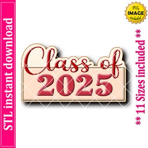 Class Of Plaque Cookie Cutter STL File Instant Download, STL Cookie Cutter File