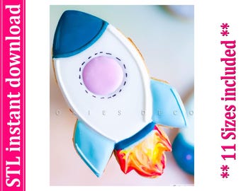 Rocket Cookie Cutter STL File (Digital Download)
