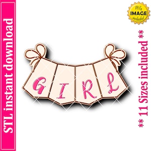 Banner Cookie Cutter STL File Instant Download, STL Cookie Cutter File