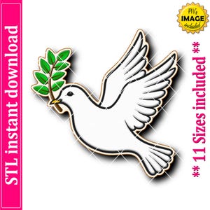 Dove Cookie Cutter STL File Instant Download, STL Cookie Cutter File Digital Download