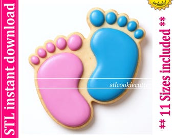 Baby Foot Cookie Cutter STL File (Digital Download)