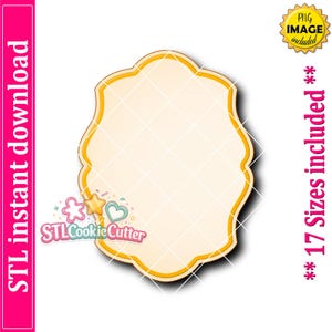 Plaque Cookie Cutter STL File (Digital Download)