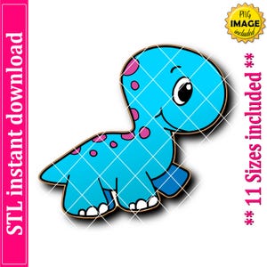 Cute Dinosaur Cookie Cutter STL File Instant Download, STL Cookie Cutter File Digital Download