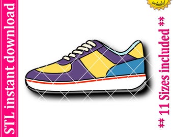 Sneaker Cookie Cutter STL File, 11 Sizes (Digital Download)