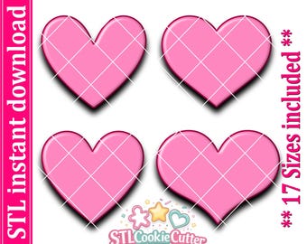 Heart Shape Cookie Cutter STL File (Digital Download)