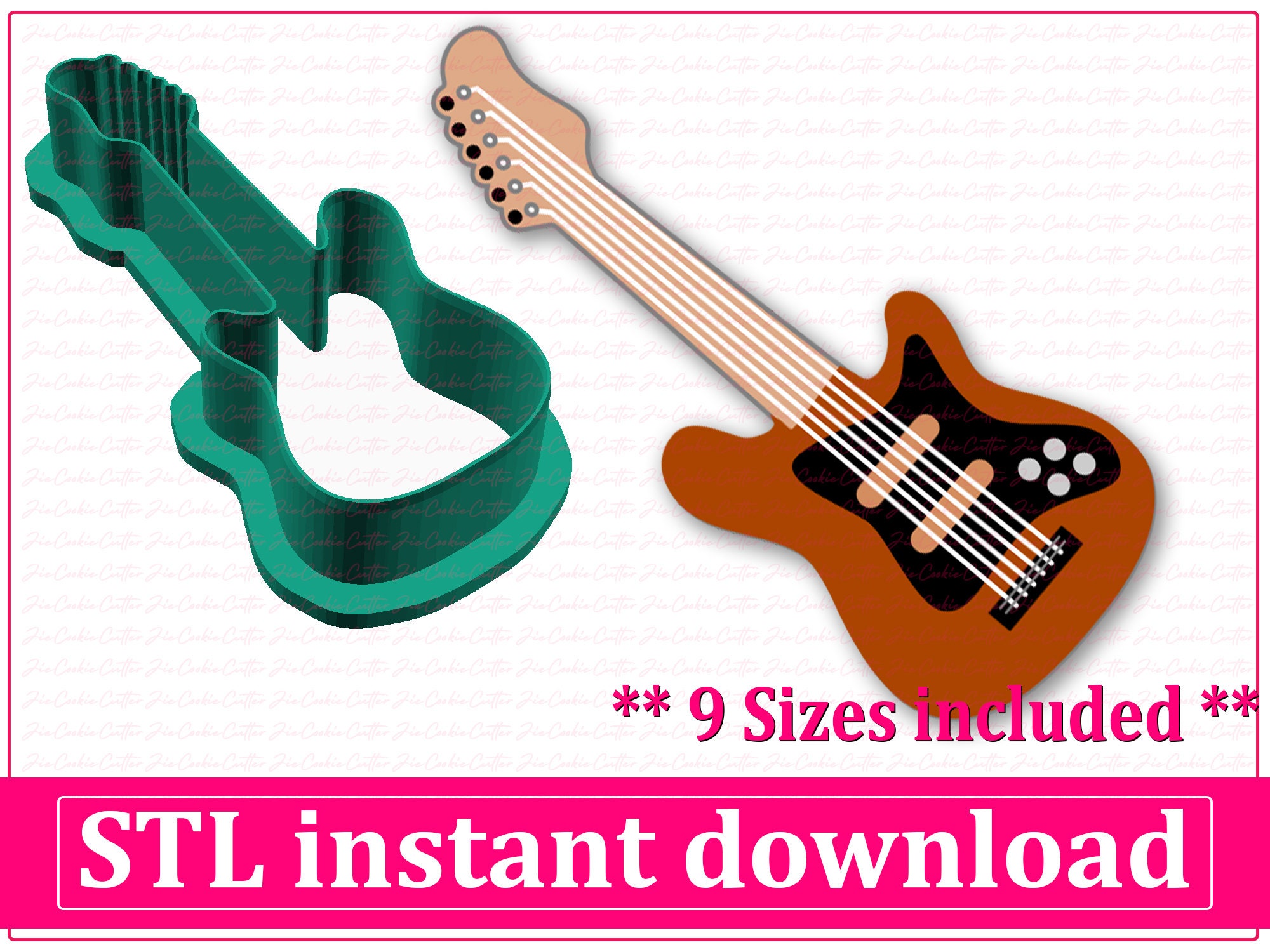 10 Cavity Silicone Chocolate Molds ukulele Bass Guitar Shaped