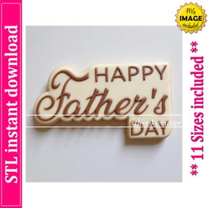 Happy Father&#39;s Day Cookie Cutter STL File Instant Download, STL Cookie Cutter File