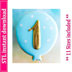Balloon Cookie Cutter STL File Instant Download, STL Cookie Cutter File