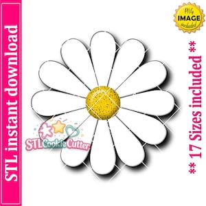 Daisy Cookie Cutter STL-fil (digital nedladdning)
