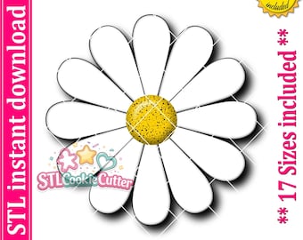 Daisy Cookie Cutter STL File (Digital Download)