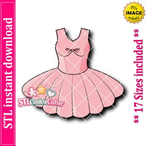 Tutu Dress Cookie Cutter STL File (Digital Download)