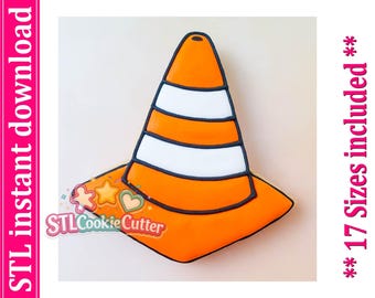 Construction Cone Cookie Cutter STL File (Digital Download)