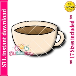 Coffee Cup Cookie Cutter STL File (Digital Download)