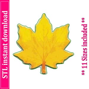Leaf Cookie Cutter STL File, 11 Sizes (Digital Download)
