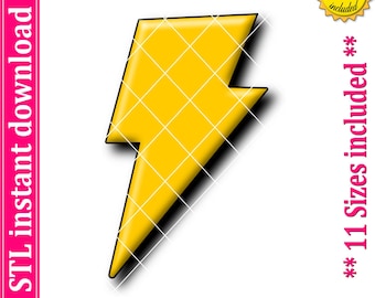 Lightning Bolt Cookie Cutter STL File (Digital Download)