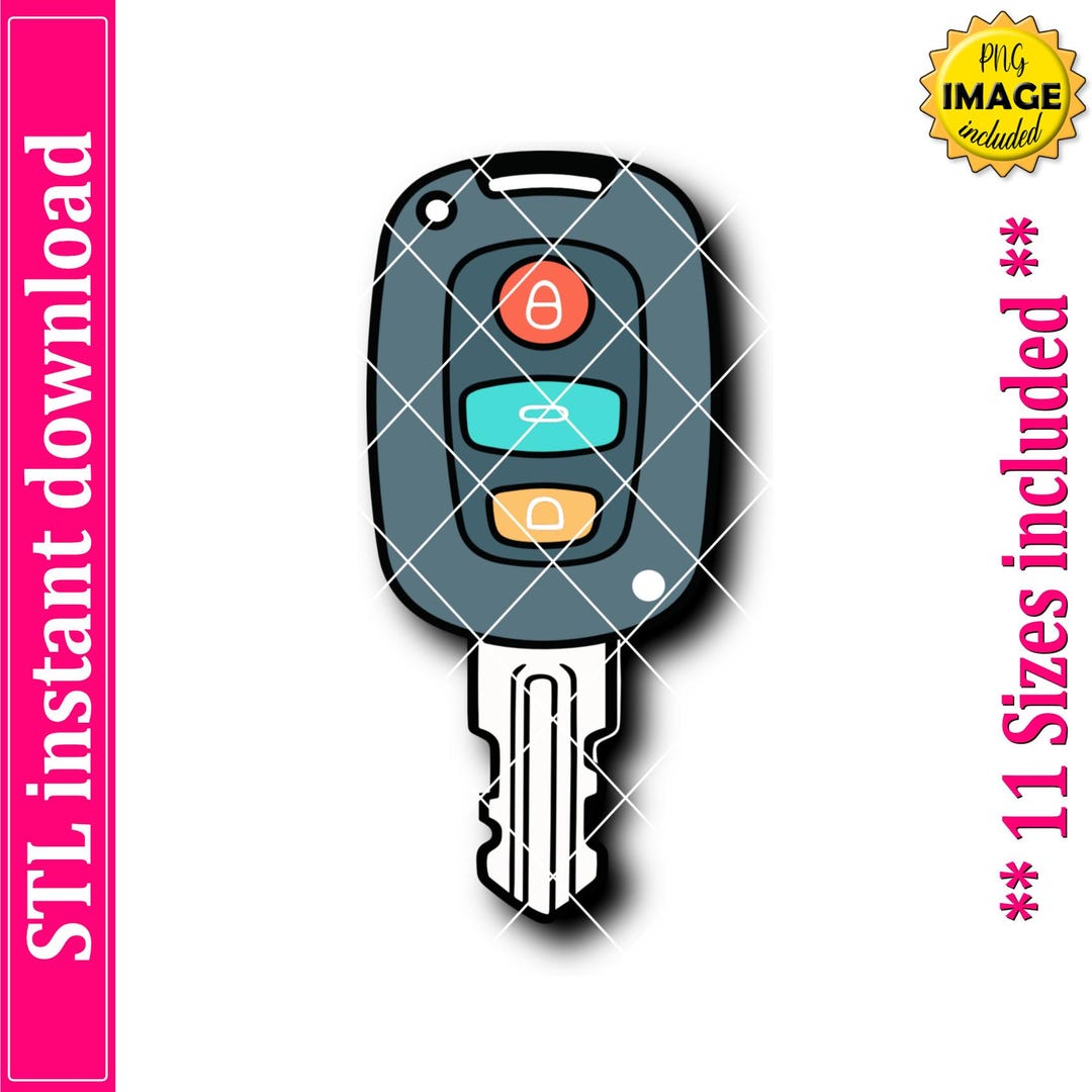 Car Key Cookie Cutter STL File Instant Download, STL Cookie Cutter File ...
