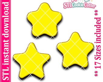 Star Cookie Cutter STL File, Rounded Corner (Digital Download)