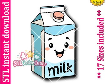Milk Carton Cookie Cutter STL File (Digital Download)