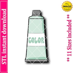 Paint Tube or Toothpaste Cookie Cutter STL, 11 Sizes (Digital Download)