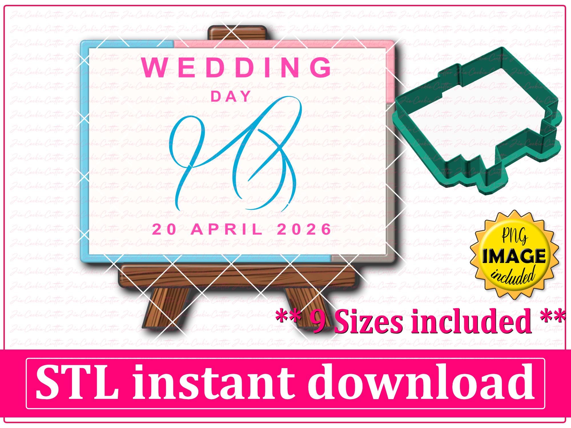 Easel Cookie Cutter STL File Instant Download, STL Cookie Cutter File