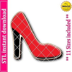 High Heel Cookie Cutter STL File, 11 Sizes (Digital Download)