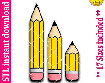 Pencil Cookie Cutter STL File (Digital Download)