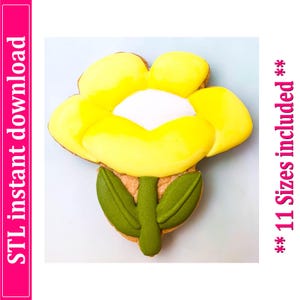 Flower Cookie Cutter STL File Instant Download, STL Cookie Cutter File