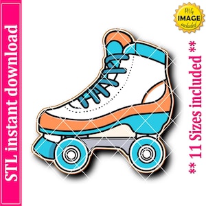 Rollschuhe Cookie Cutter STL-Datei, 11 Größen (Digital Download)