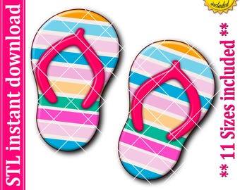 Flip Flop Summer Beach Sandal Cookie Cutter STL File (Digital Download)