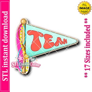 Pennant Cookie Cutter STL File (Digital Download)