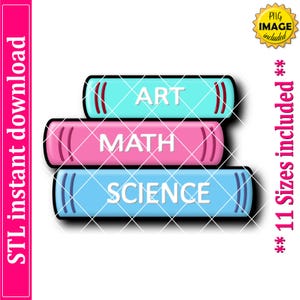 Stacked Book Cookie Cutter STL File (Digital Download)