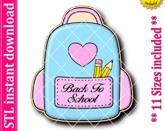 Back Pack Cookie Cutter STL File (Digital Download)