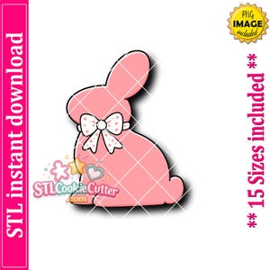 Easter Bunny Cookie Cutter STL File (Digital Download)