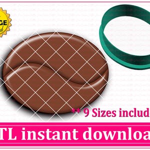 Coffee Bean Cookie Cutter STL File Instant Download, STL Cookie Cutter File
