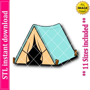 Camping Tent Cookie Cutter STL File, 11 Sizes (Digital Download)