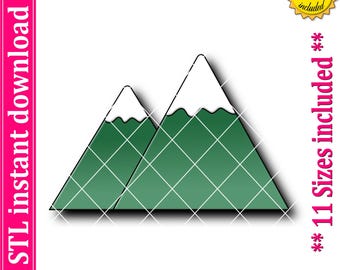 Mountain Peaks Cookie Cutter STL File (Digital Download)