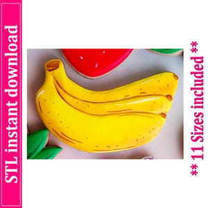 Banana Cookie Cutter STL File Instant Download, STL Cookie Cutter File