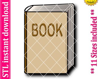 Book Cookie Cutter STL File (Digital Download)