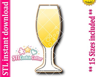 Archivo STL para cortar galletas con forma de copa de vino (descarga digital)