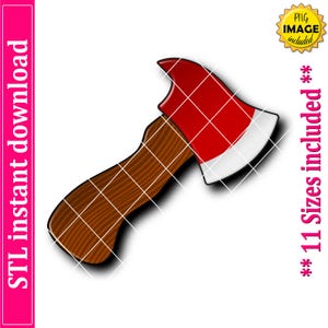 Firefighter Axe Cookie Cutter STL File Instant Download, STL Cookie Cutter File