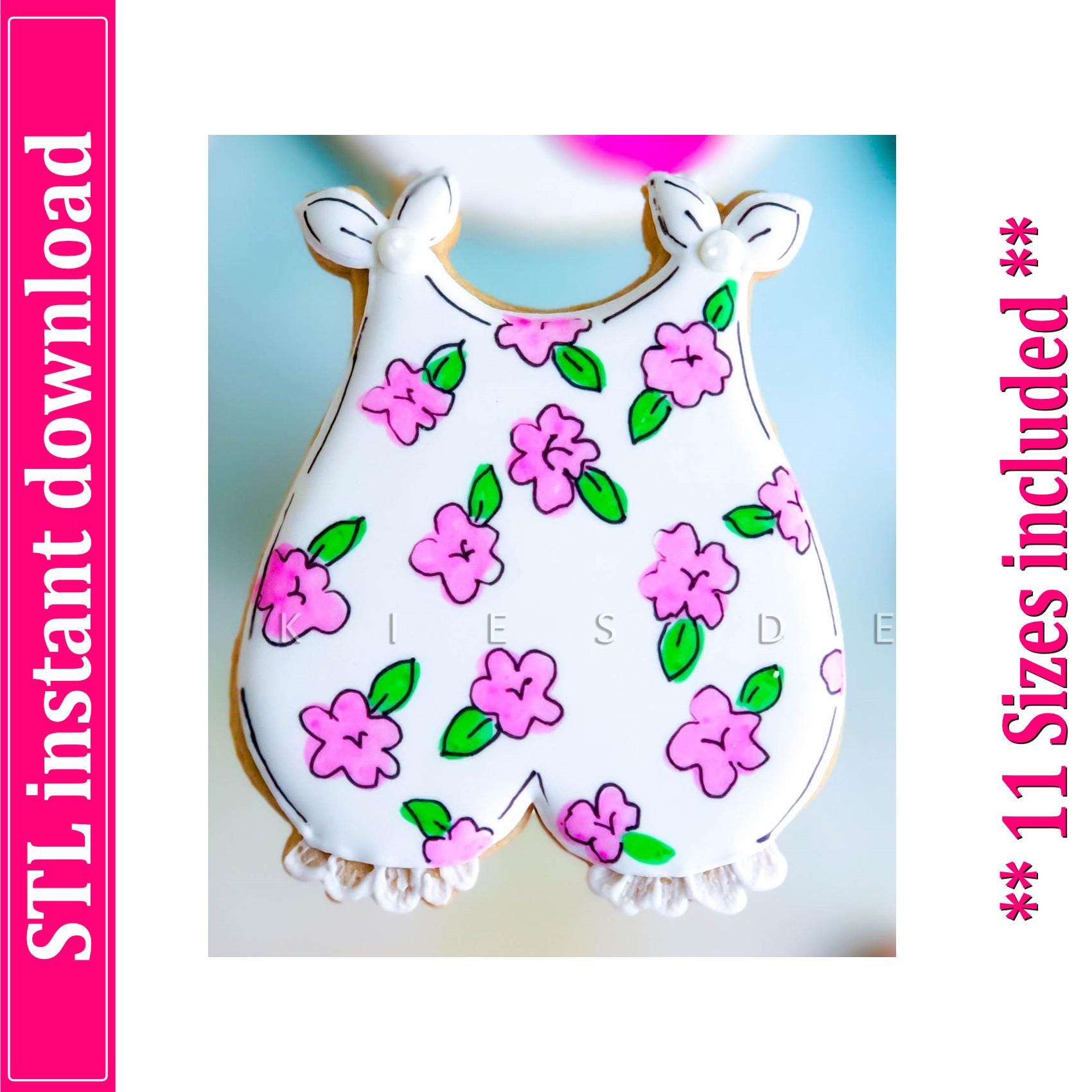 Baby Outfit Cookie Cutter STL File Instant Download, STL Cookie Cutter File