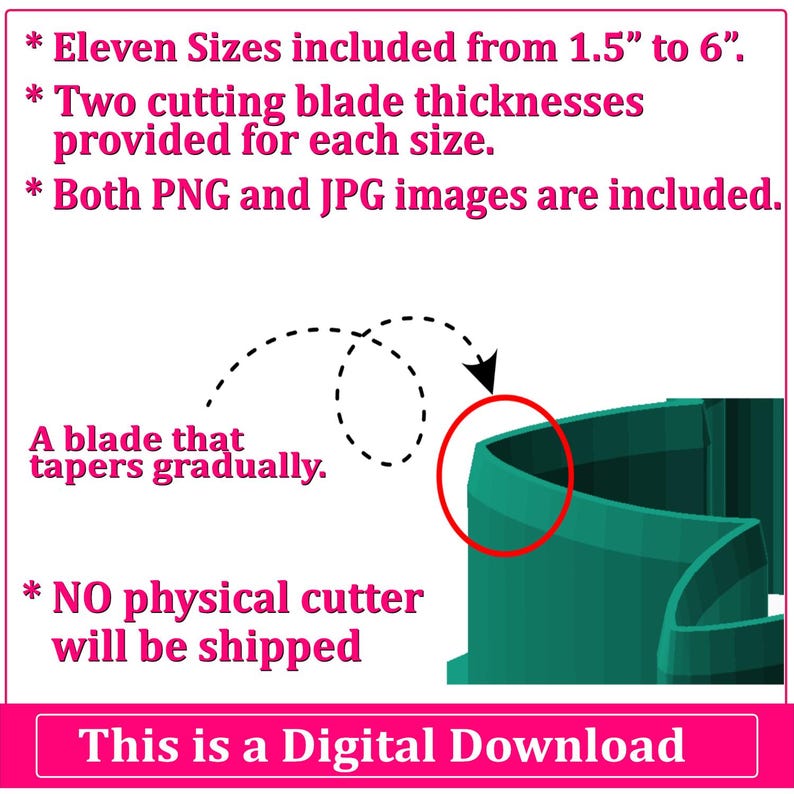 STL-bestand voor Daisy Cookie Cutter, 11 formaten (digitale download) afbeelding 4