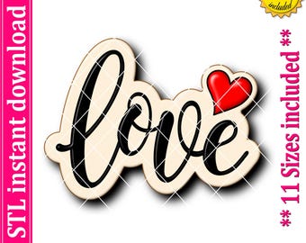 Lettered Love Cookie Cutter STL File (Digital Download)