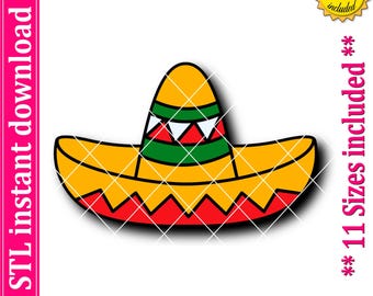Sombrero Cookie Cutter STL File (Digital Download)