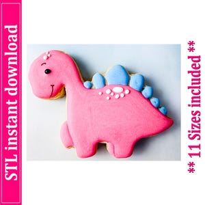 Cute Dinosaur Cookie Cutter STL File Instant Download, STL Cookie Cutter File Digital Download