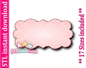 Plaque Cookie Cutter STL File (Digital Download)