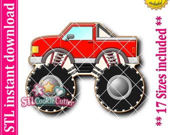 Monster Truck Cookie Cutter STL File (Digital Download)
