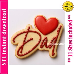 Dad Cookie Cutter STL File Instant Download, STL Cookie Cutter File
