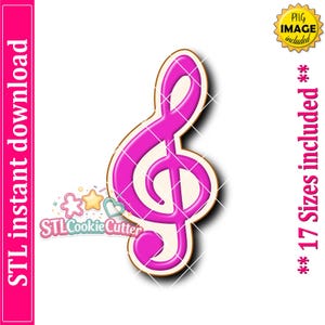 Arquivo STL para Cortador de Biscoitos com Notas Musicais (Download Digital)